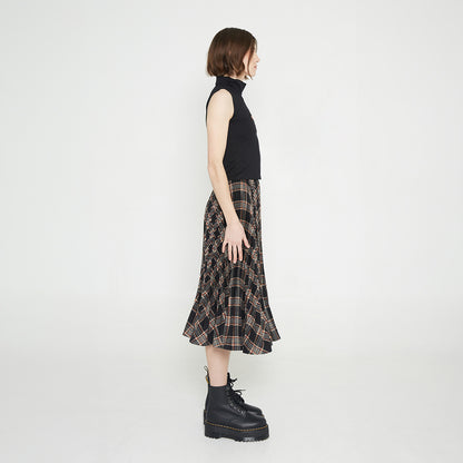 Plaid Pleated Skirt