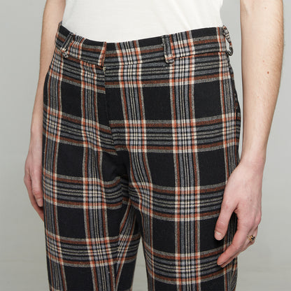 Plaid Straight Leg Pant