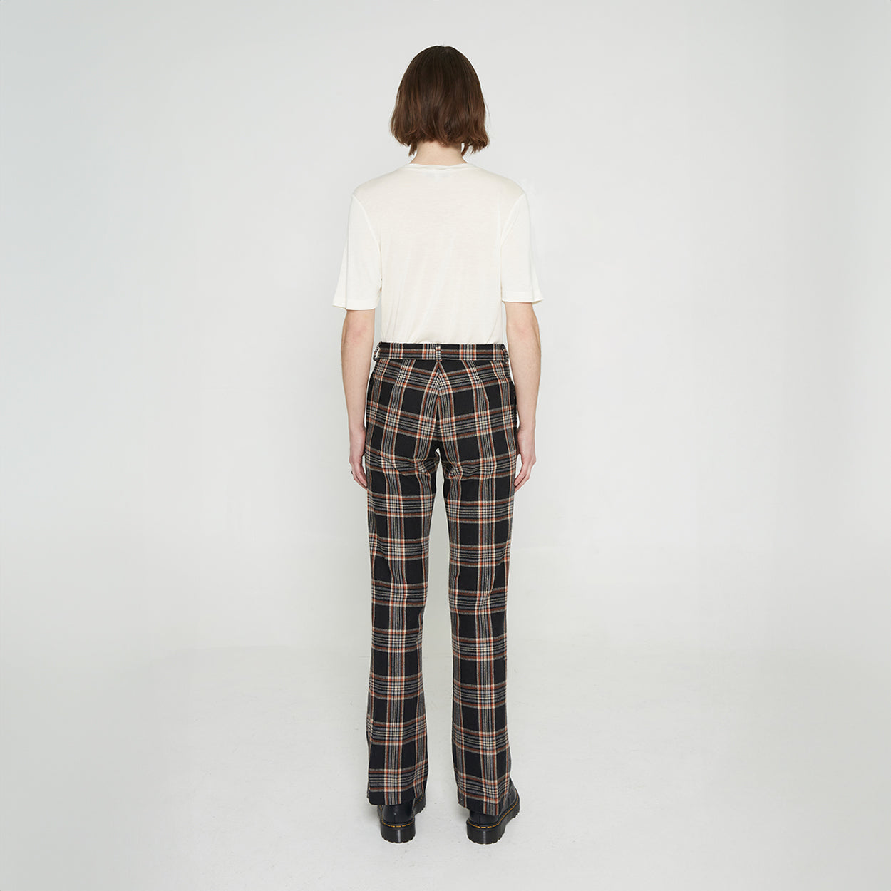 Plaid Straight Leg Pant