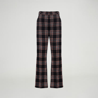 Plaid Straight Leg Pant