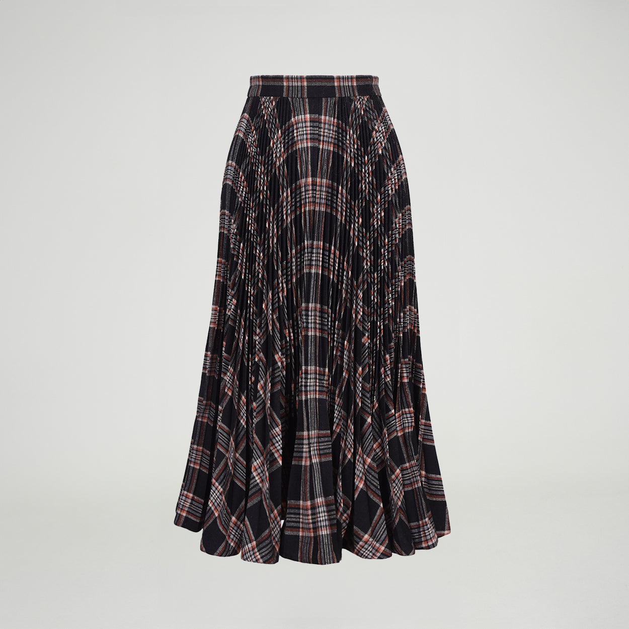 Plaid Pleated Skirt