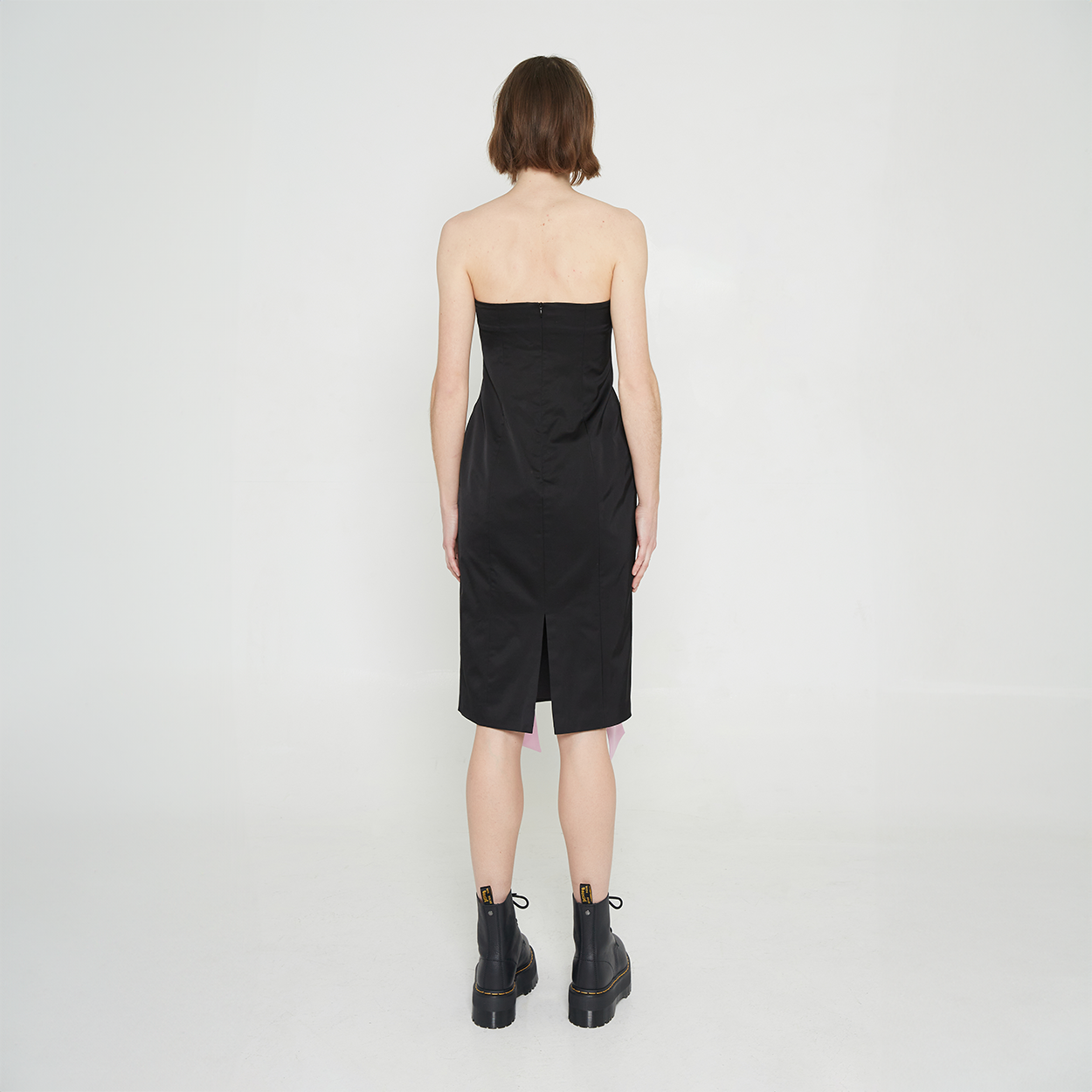 Black Midi Dress with Bows