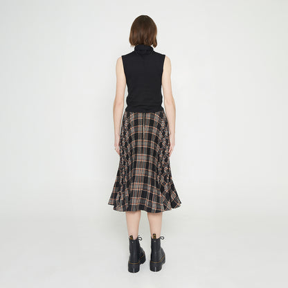 Plaid Pleated Skirt